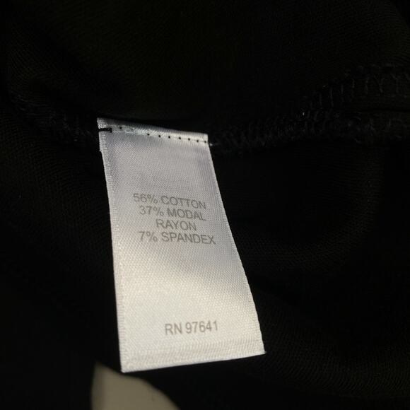 J Jill Top Petite Small Solid Black Tie Front Scoop Neck Stretch Knit Neutral - Picture 6 of 11